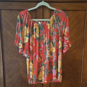 Sew In Love  Ruffled 3/4 Sleeve Blouse